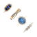 Four diamond and gem-set rings. To include a 9ct gold