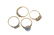 Four diamond and gem-set rings. To include a 9ct gold - 2