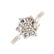 An 18ct gold diamond cluster ring. The brilliant-cut