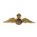 A 1970's 9ct gold enamel RAF brooch. The 'RAF' text,