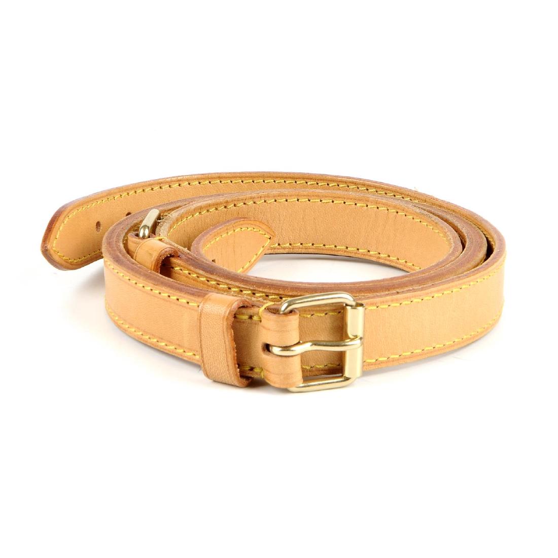 LOUIS VUITTON - a leather shoulder strap. Crafted from (1 of 4)