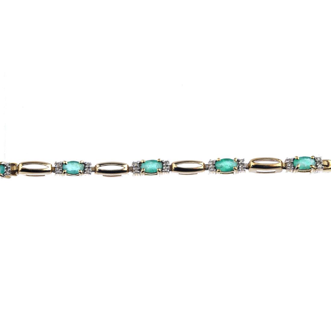 An emerald and diamond bracelet. Designed as a series (1 of 3)