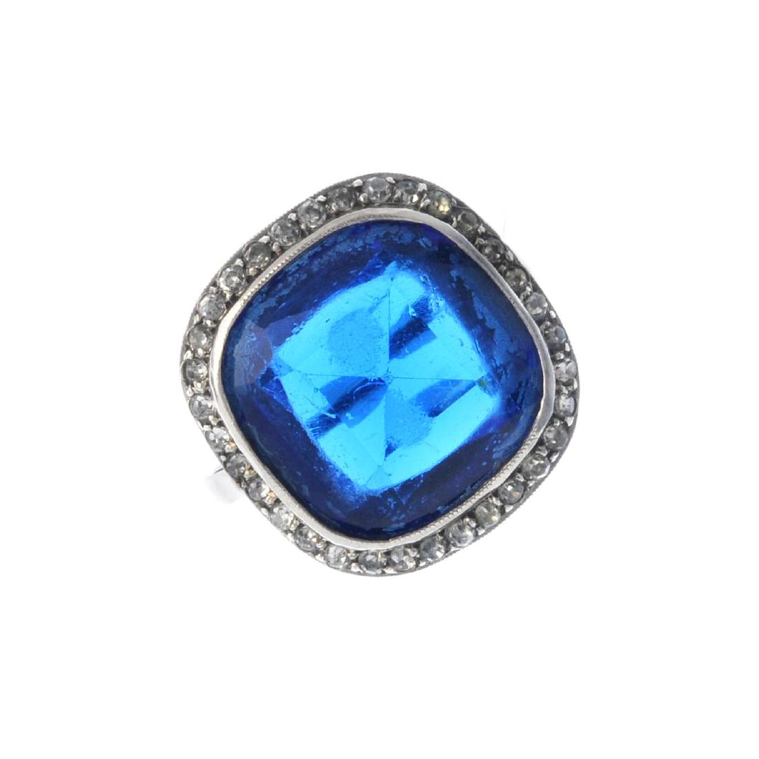 An early 20th century paste cluster ring. The (1 of 3)