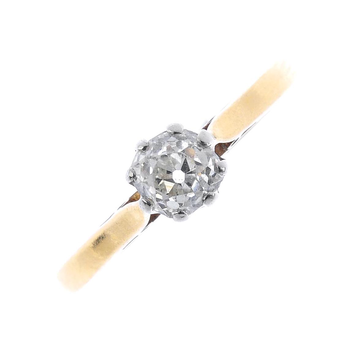 Two diamond and sapphire rings. To include an 18ct gold (1 of 5)