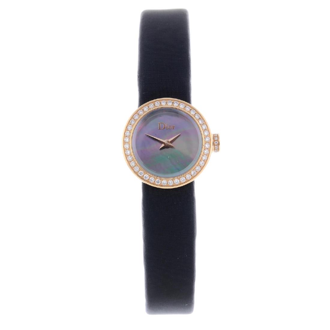 DIOR - a lady's wrist watch. 18ct rose gold case with (1 of 4)