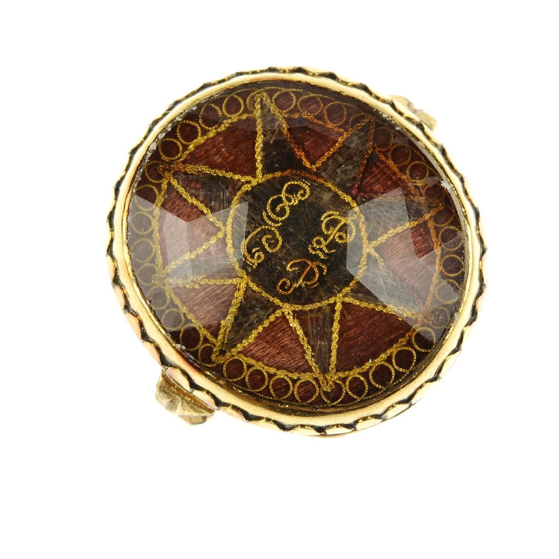 An early Georgian 'Stuart' rock crystal gold and hair (1 of 4)