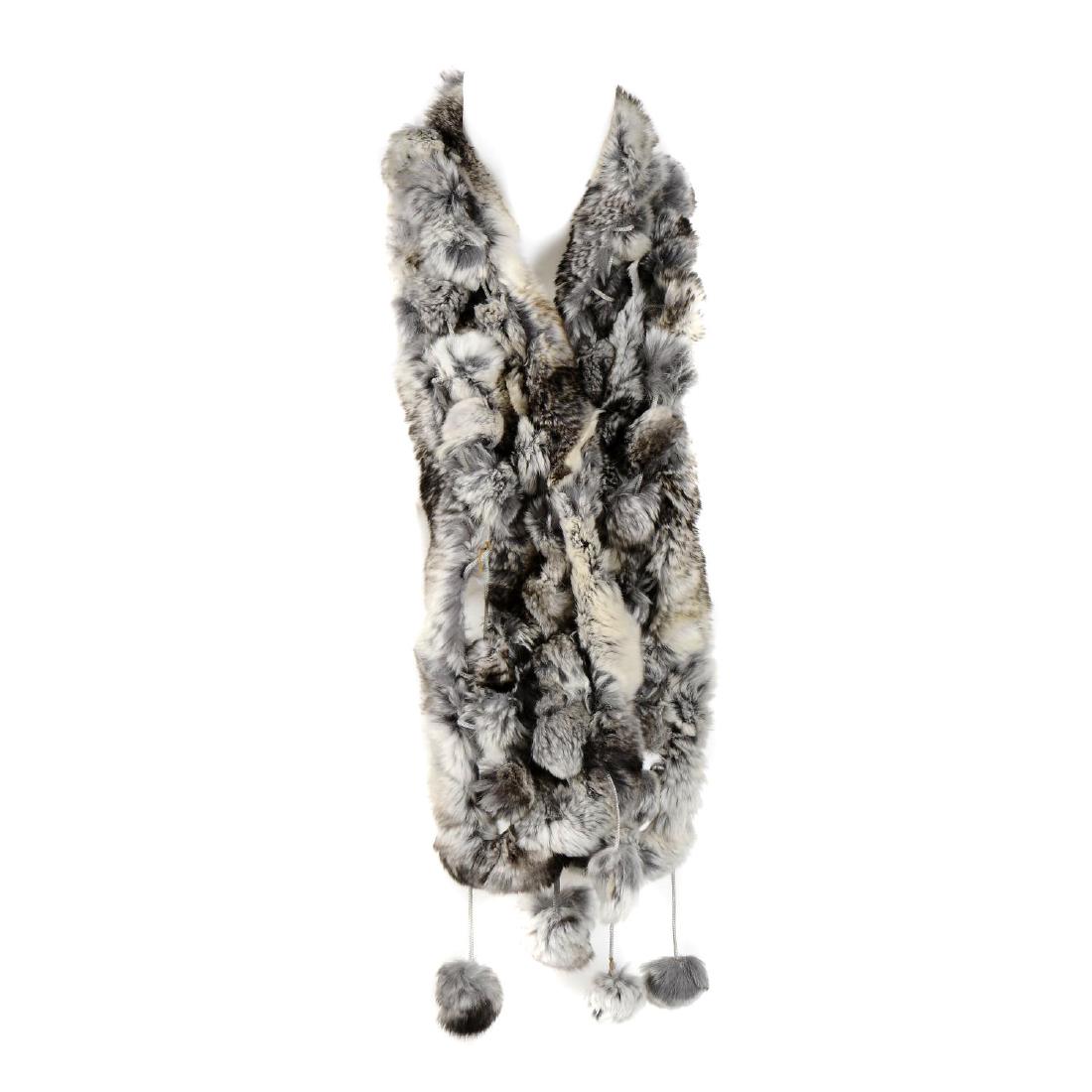 Six coney fur scarves. To include five pom-pom style (1 of 6)