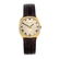 IWC - a gentleman's wrist watch. Yellow metal case.