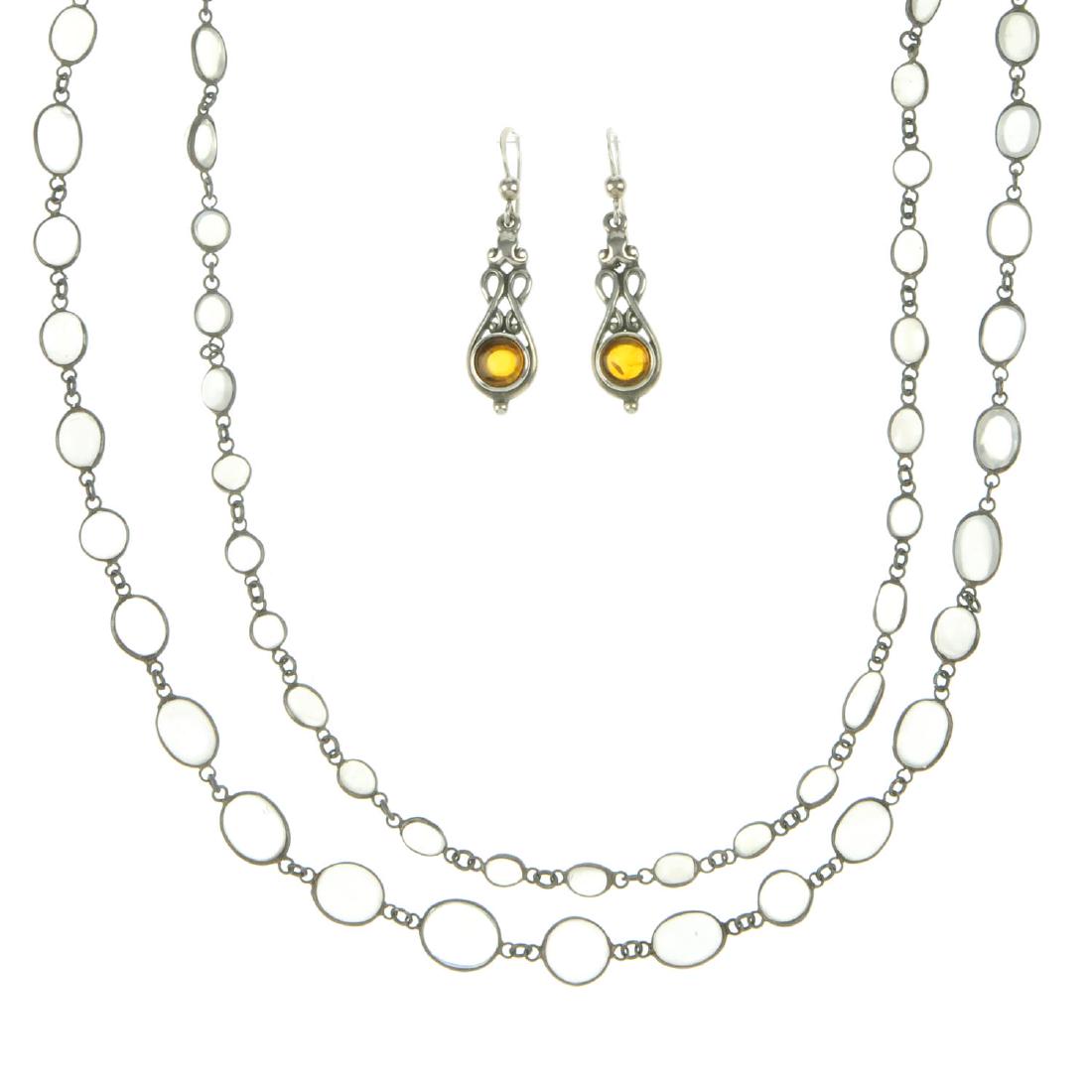 A selection of silver and white metal gem-set (1 of 2)