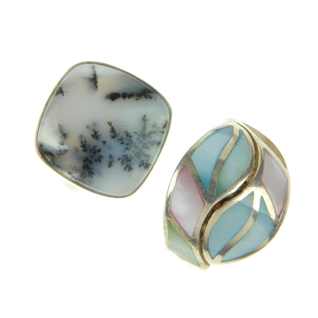 A selection of silver and white metal rings. To include (1 of 2)