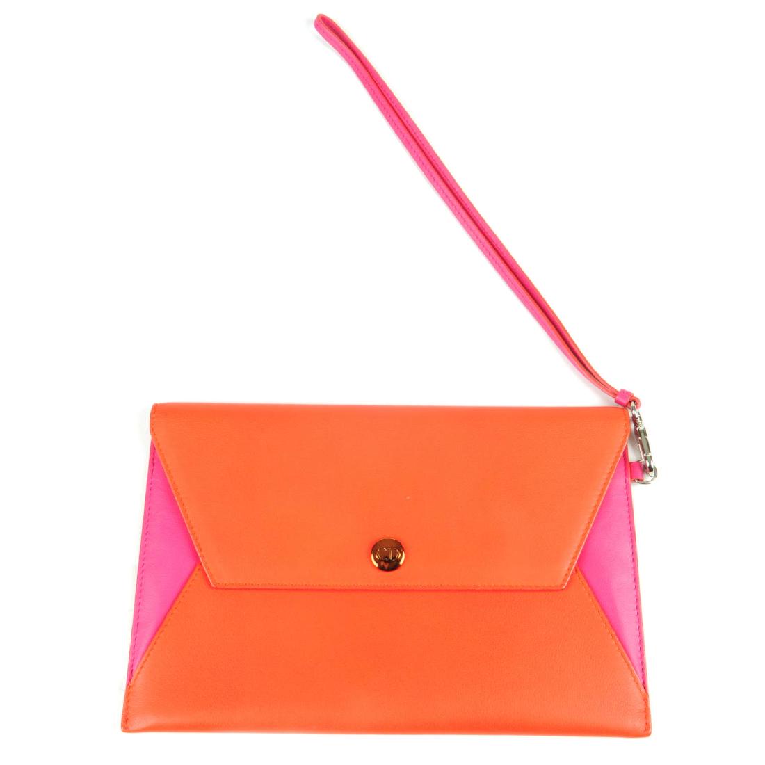 CHRISTIAN DIOR - a leather envelope clutch. Crafted (1 of 5)