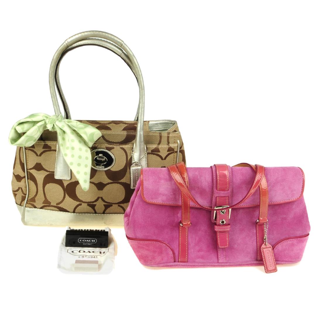 COACH - two handbags and a care kit. To include a small (1 of 7)