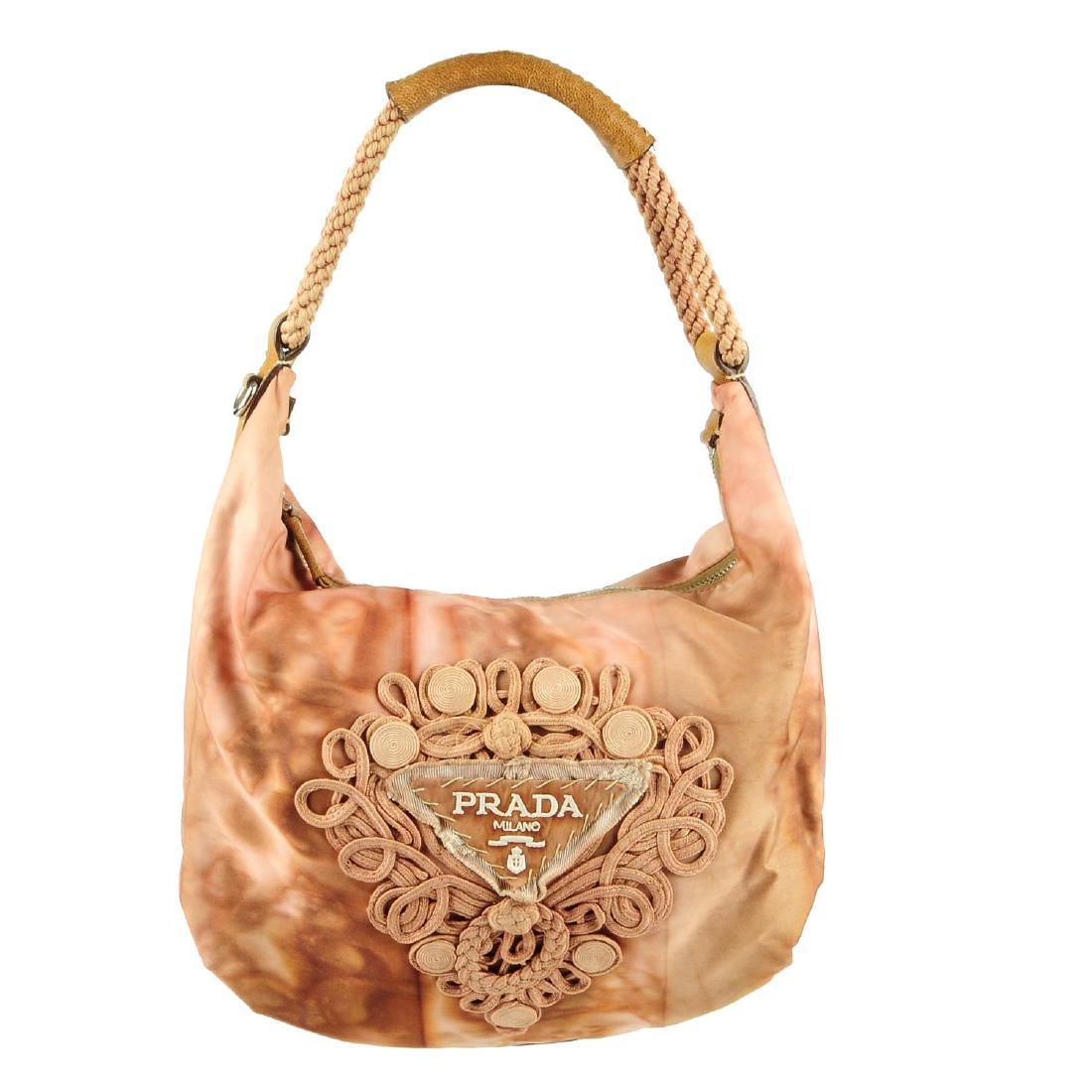 PRADA - a pink Tessuto Tie-Dye hobo handbag. Featuring (1 of 4)