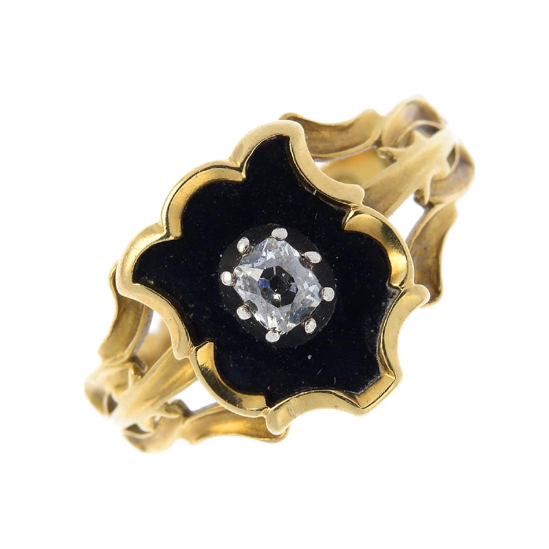 An early 19th century 18ct gold diamond and enamel (1 of 3)