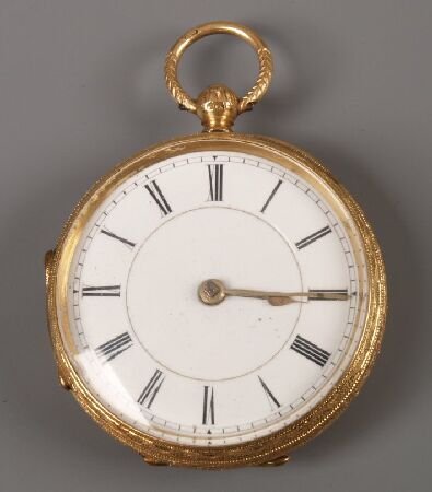 Victorian 18ct gold key wind small open face pock