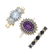 A selection of four diamond and gem-set dress rings. To