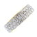 An 18ct gold diamond band ring. Designed as a pave-set