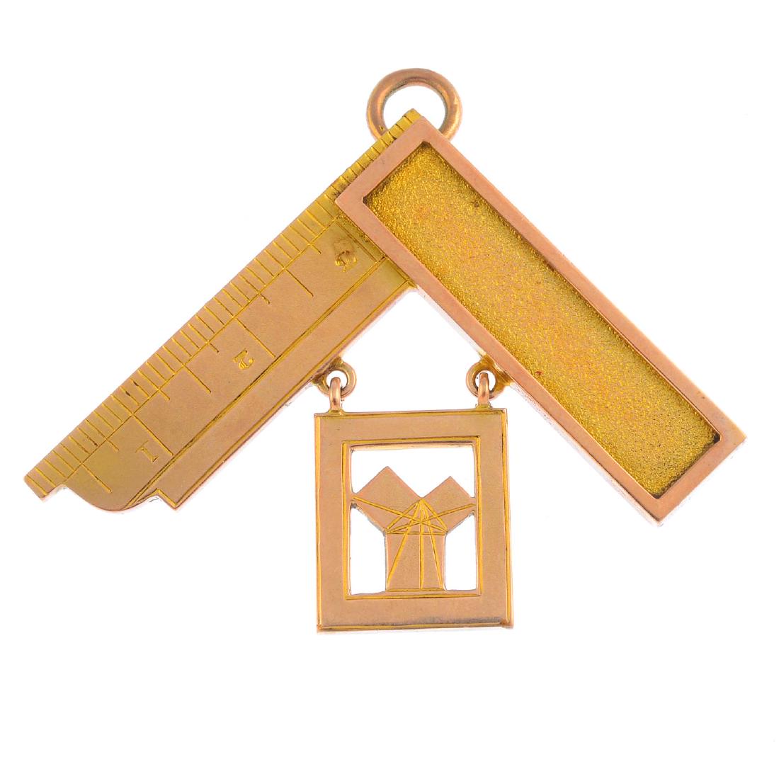 A mid 20th century 9ct gold Masonic pendant. The 47th (1 of 2)