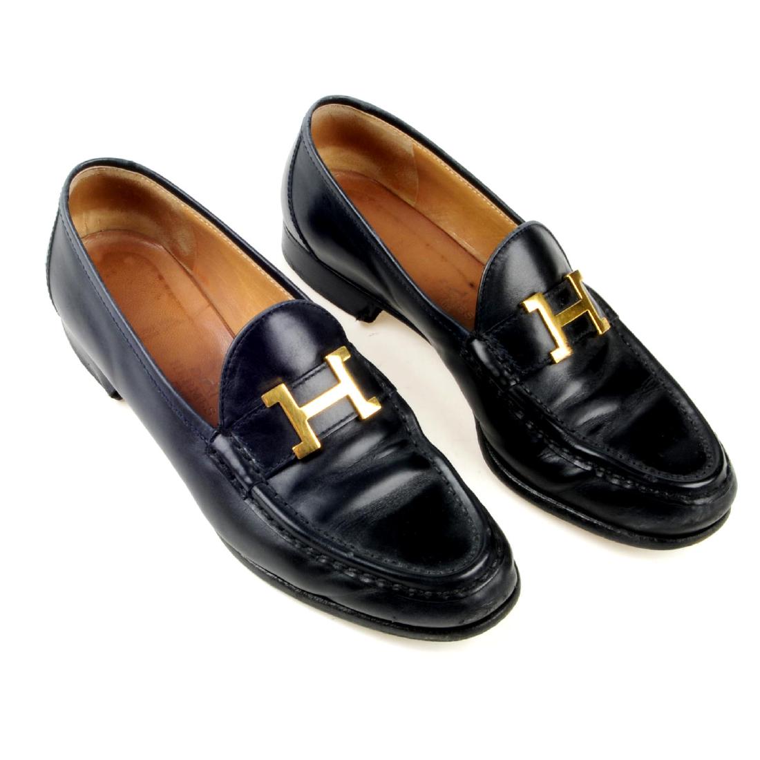 HERMÈS - a pair of vintage leather loafers. Featuring (1 of 7)