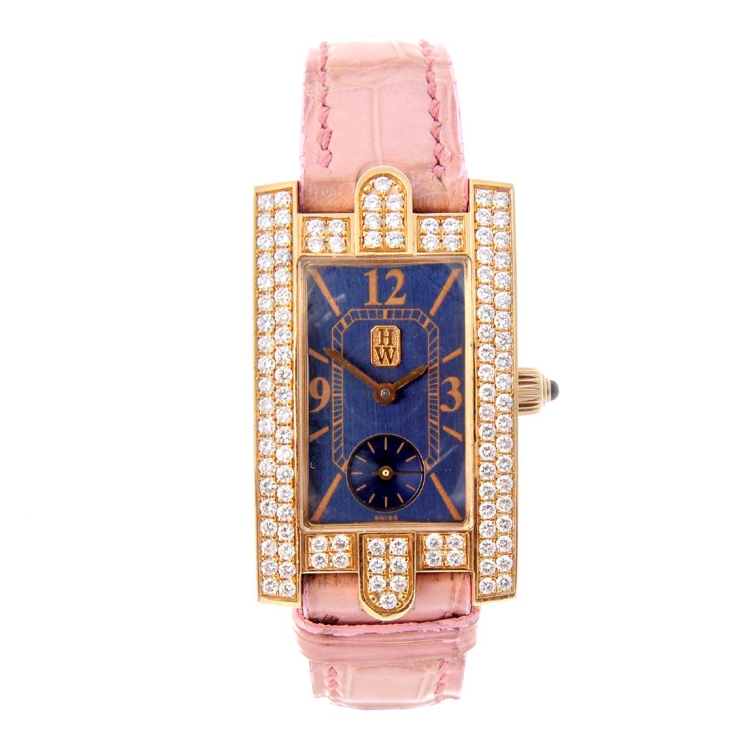 HARRY WINSTON - a lady's wrist watch. 18ct rose gold (1 of 4)