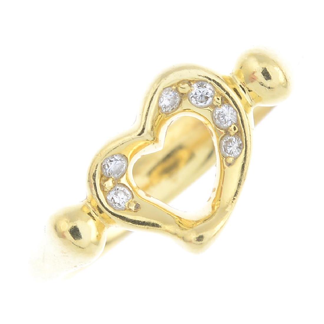 TIFFANY & CO. - a diamond 'Open Heart' ring. Designed (1 of 3)