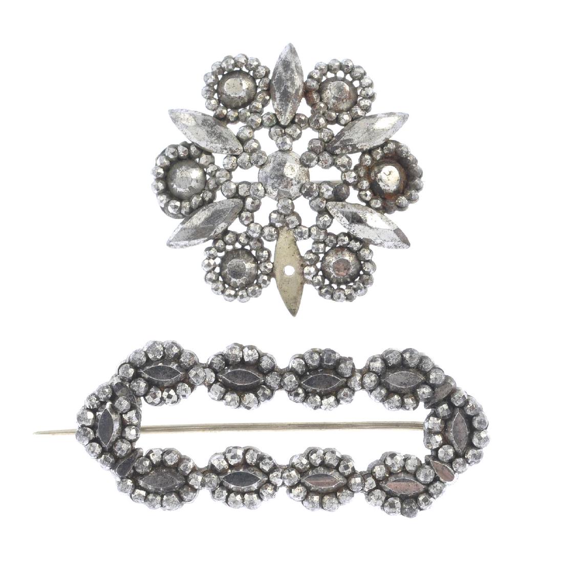 Two early 19th century cut steel brooches. To include a (1 of 2)