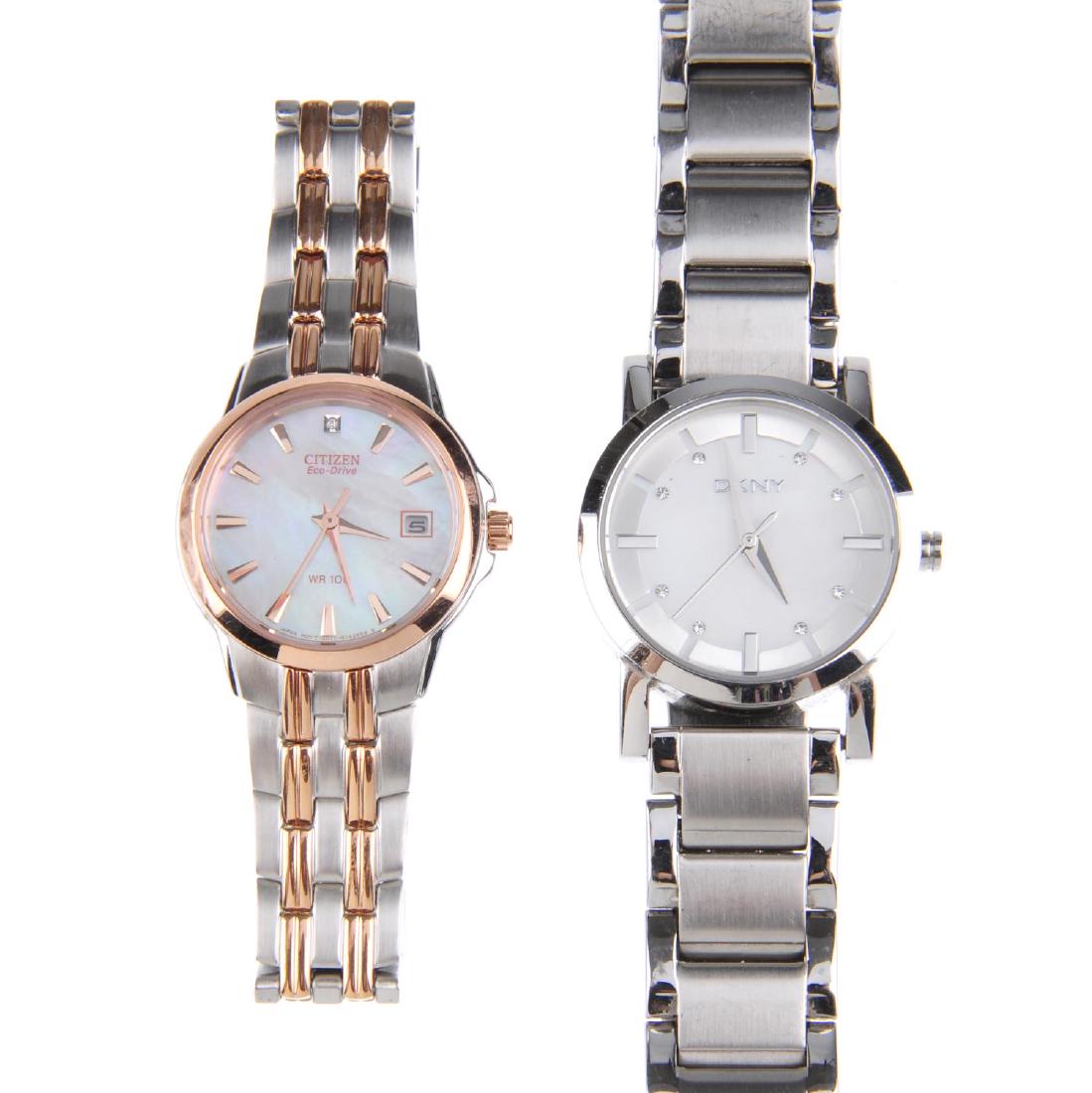 A bag of assorted watches, to include examples by: A bag of assorted watches, to include examples by Citizen and DKNY. All recommended for spares or repair purposes only. Approximately 60.