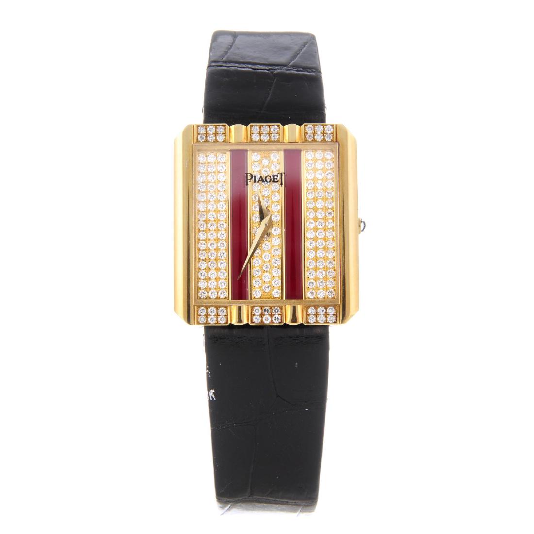 PIAGET - a lady's wrist watch. Yellow metal factory (1 of 5)