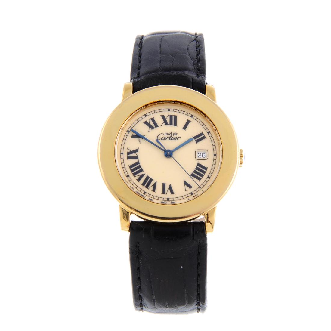 CARTIER - a Must de Cartier Ronde wrist watch. Gold (1 of 4)