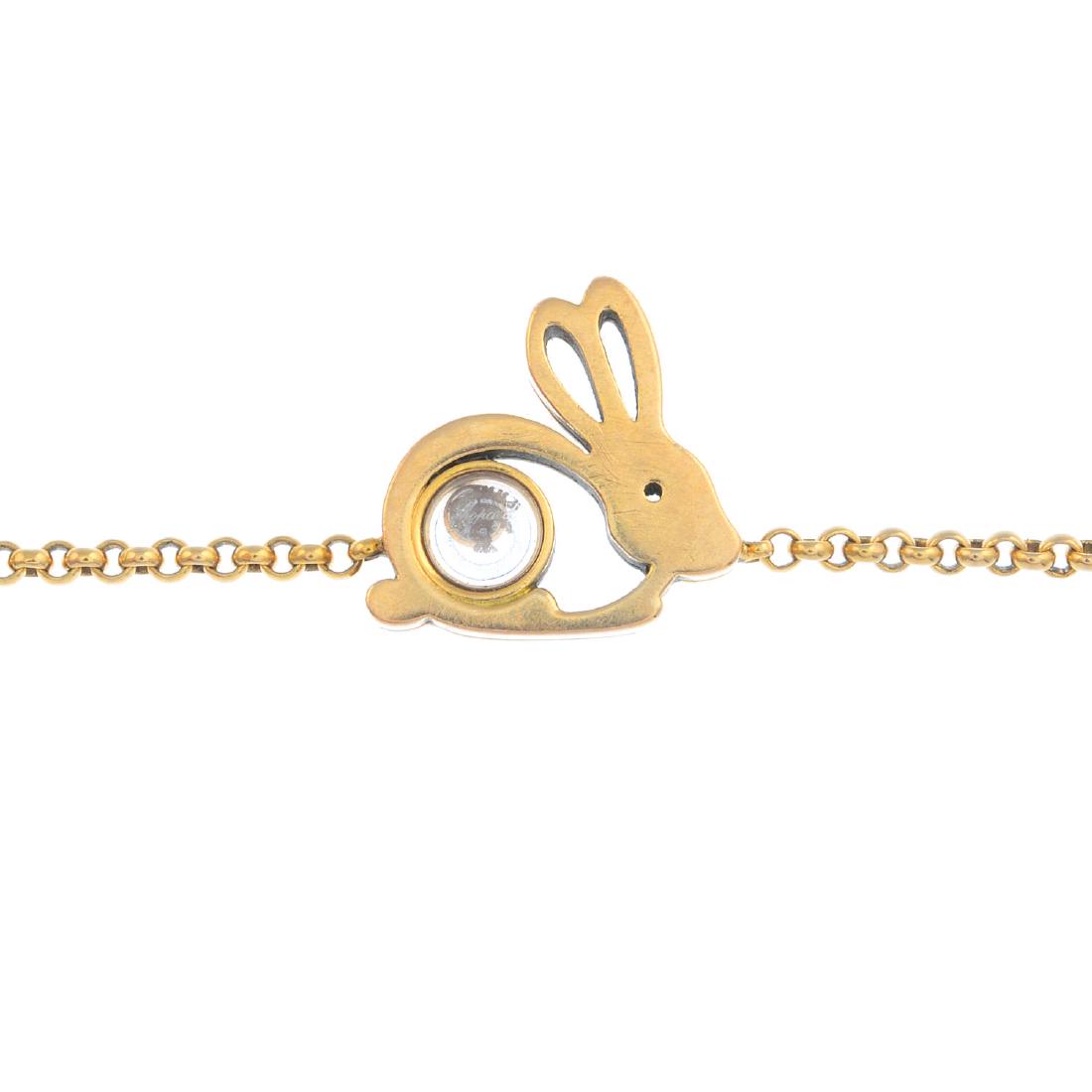 CHOPARD - an 18ct gold 'Happy Diamond' rabbit bracelet. (1 of 2)