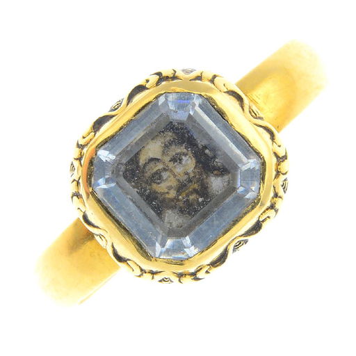 A Late 17th Century Gold Stuart Crystal Memento Mori Dec 06