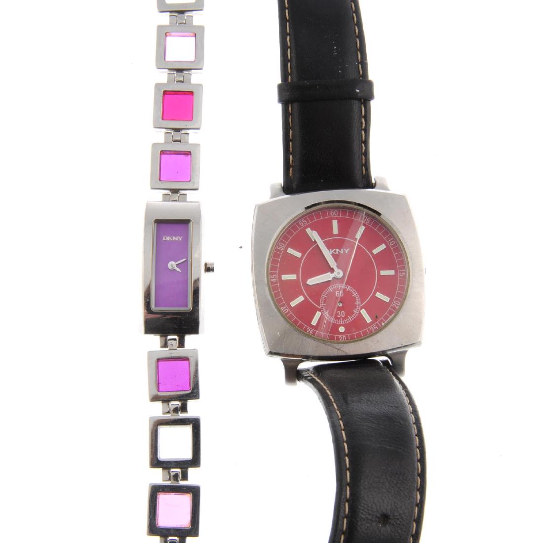 A group of ten assorted DKNY watches. All recommended: A group of ten assorted DKNY watches. All recommended for spares or repair purposes only.