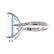 An 18ct gold aquamarine and diamond ring. The - 3