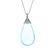 An aquamarine and diamond pendant. Designed as a