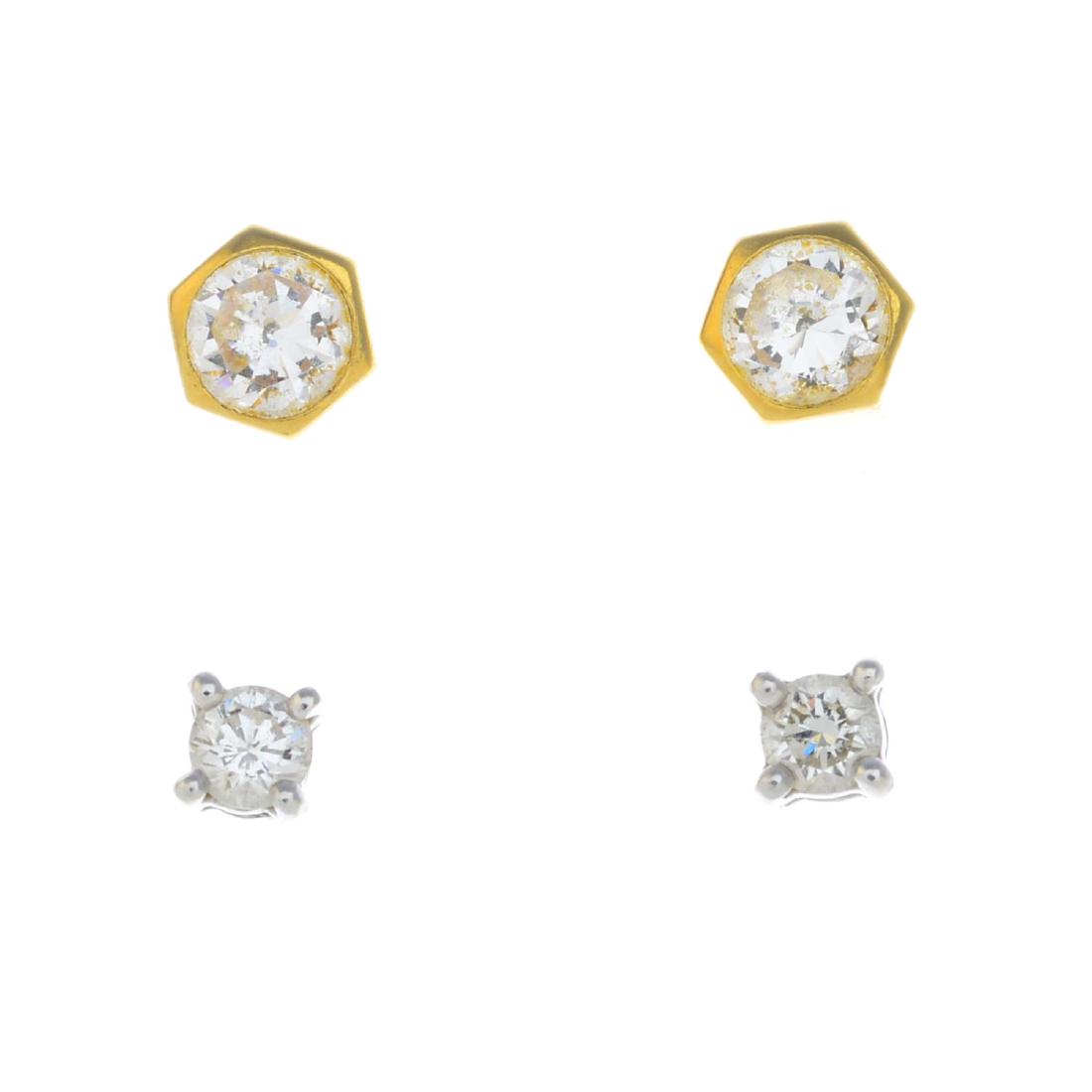 Four pairs of earrings. To include two pairs of (1 of 2)