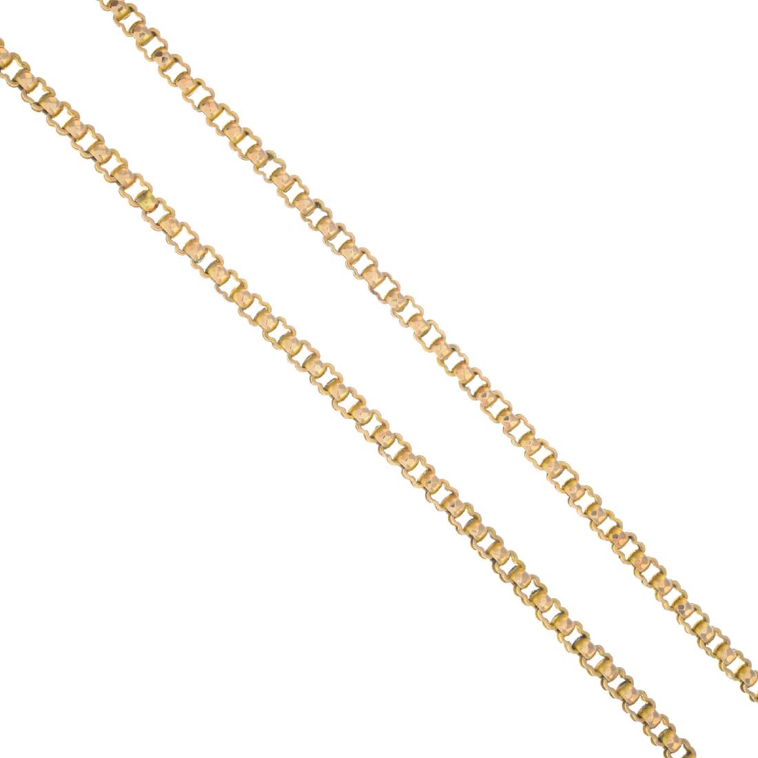A late Victorian gold longard chain. Designed as a (1 of 2)