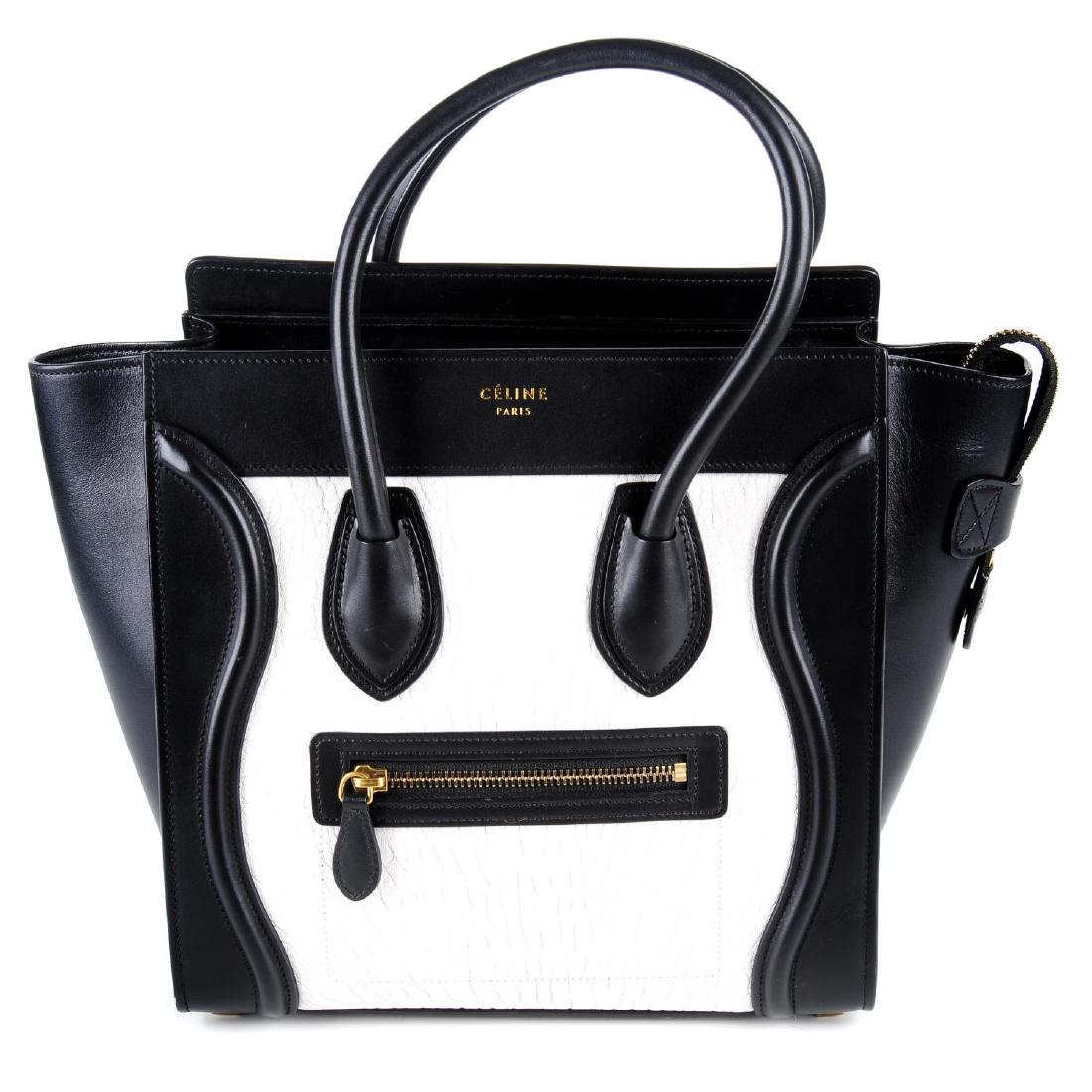 CÉLINE - a Bicolour Micro Luggage handbag. Crafted from (1 of 4)