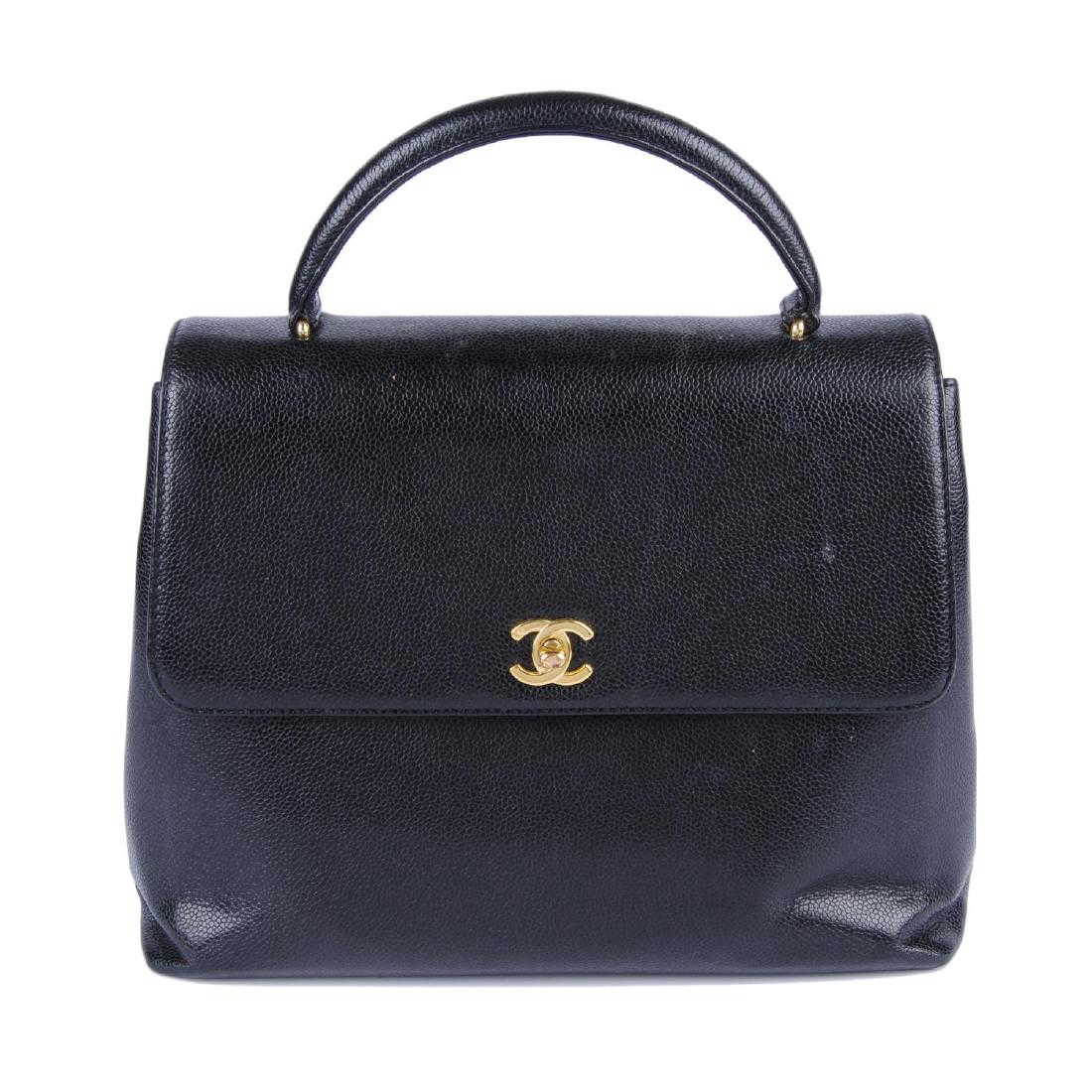 Chanel A Vintage Caviar Leather Handbag Designed
