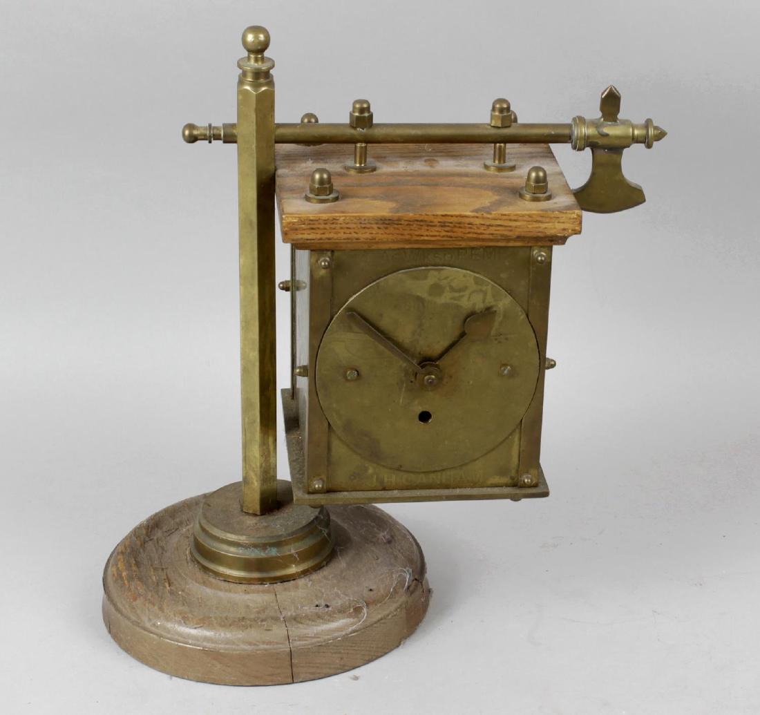 A collection of mixed clocks, to include Smiths Empire: A collection of mixed clocks, to include Smiths Empire ships bulkhead style clock, a similar Astral example, a goblin combination desk lamp clock and pen stand, etc.