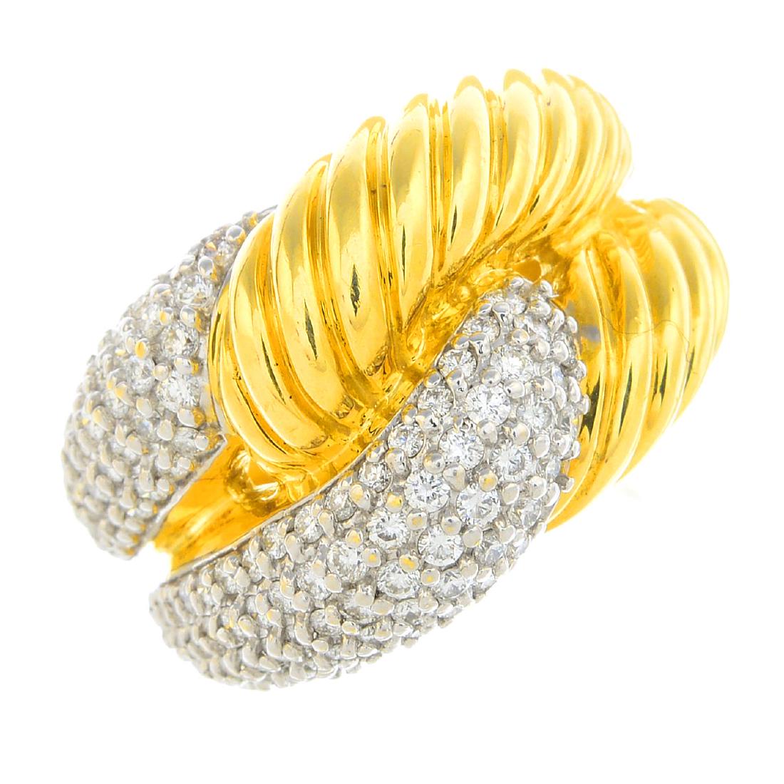 DAVID YURMAN - a diamond 'Infinity Cable' dress ring. (1 of 3)