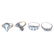 Four 9ct gold gem-set and diamond rings. To include two - 2