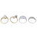 Four 9ct gold gem-set and diamond rings. To include two - 3