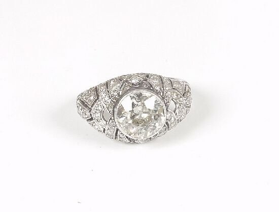 Edwardian style 18ct white gold (tested