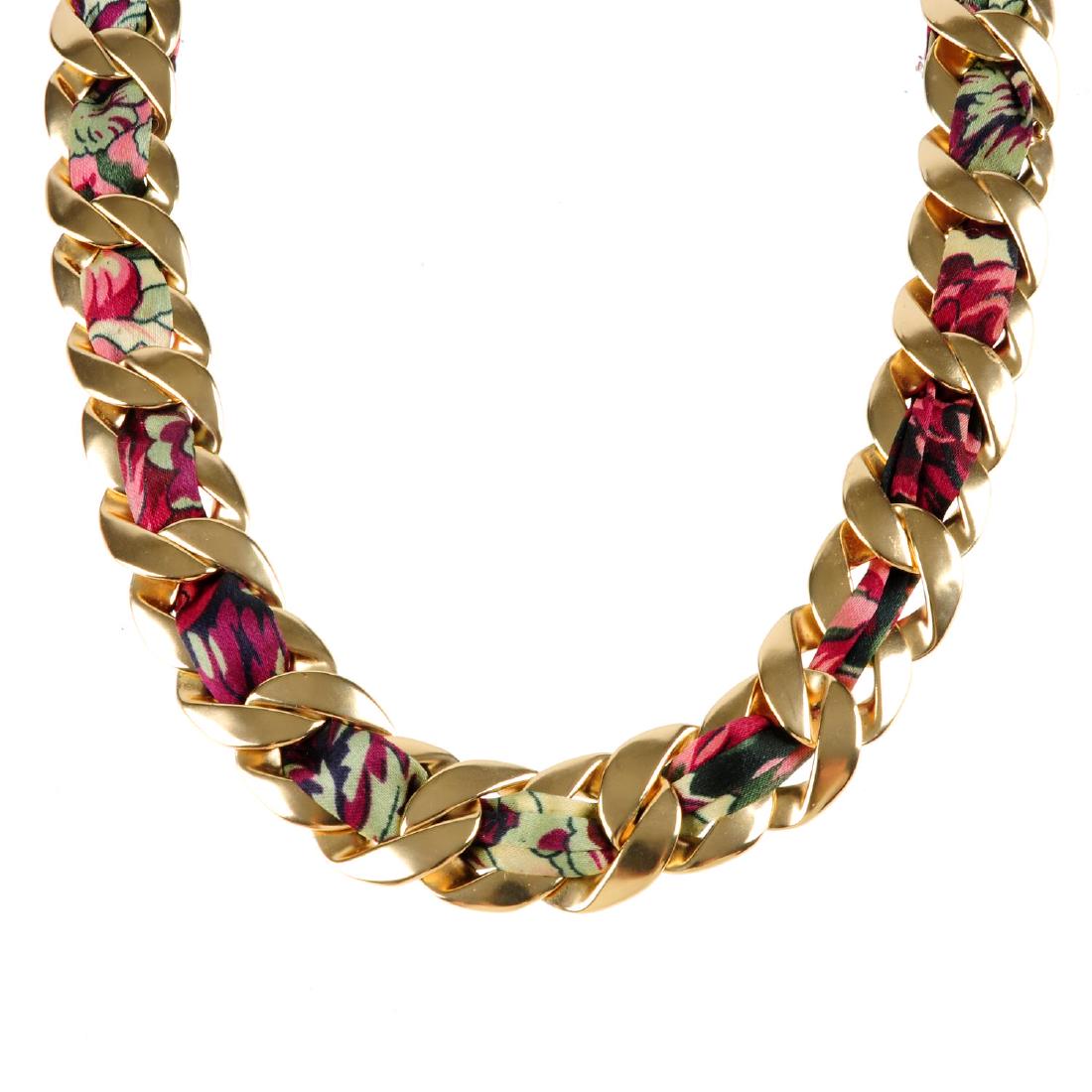 CHANEL - a woven chain link necklace. Designed as a (1 of 3)