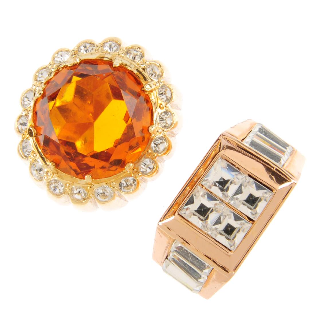 VERSACE - two rings. To include an orange and (1 of 3)