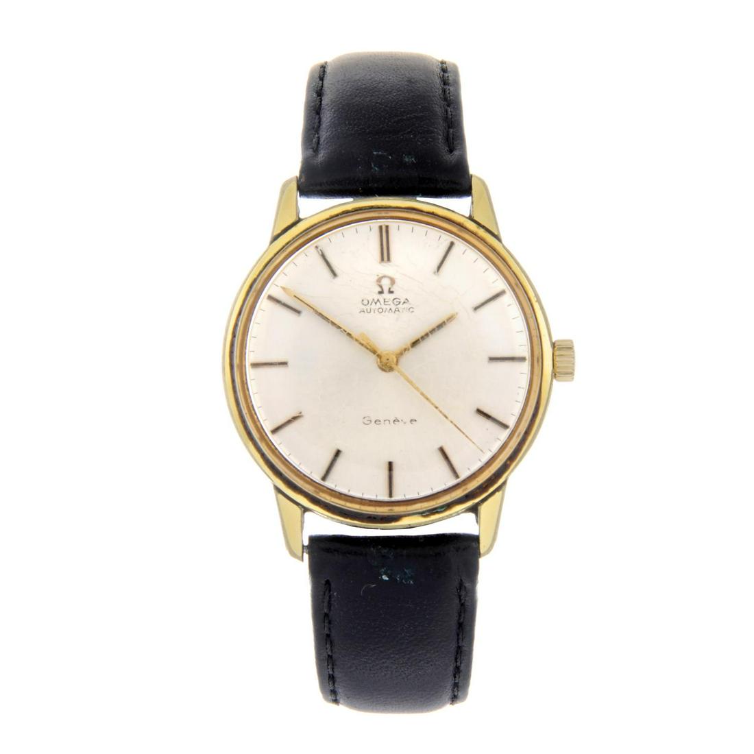OMEGA - a gentleman's Genève wrist watch. Gold plated (1 of 4)