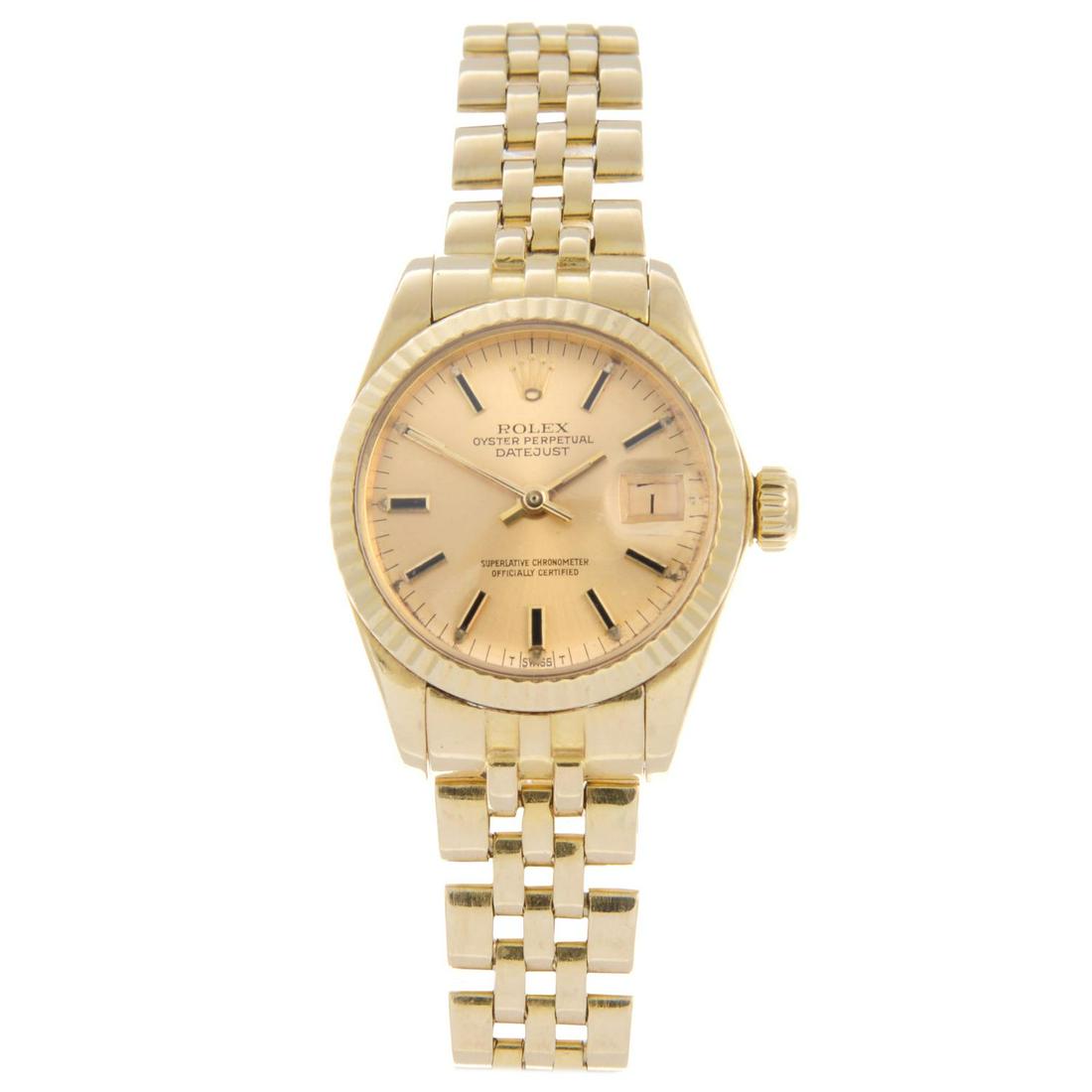 ROLEX - a lady's Oyster Perpetual Datejust bracelet (1 of 4)