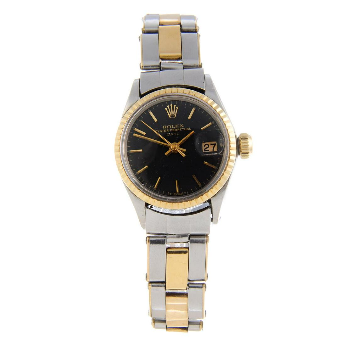 ROLEX - a lady's Oyster Perpetual Date bracelet watch. (1 of 4)