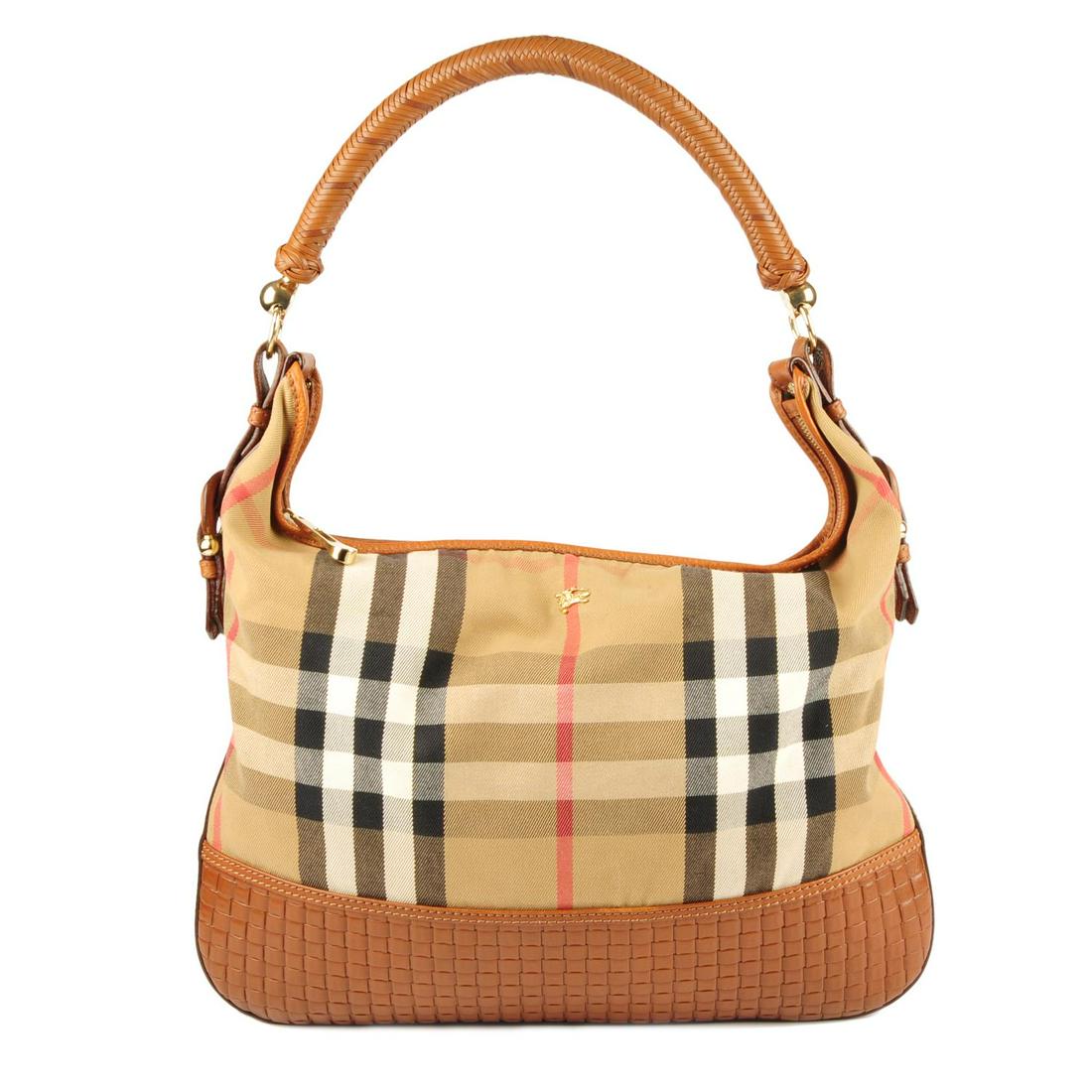 burberry nova check hobo bag