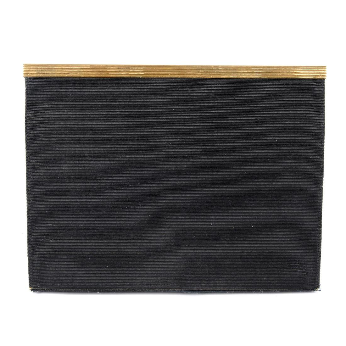 CARTIER - a 9ct gold vintage grosgrain clutch. Designed (1 of 5)